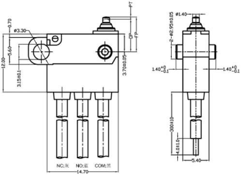 防水微动开关-G3E00A7尺寸
